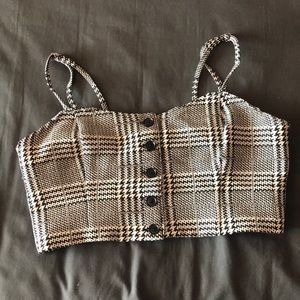 black and white tank crop top